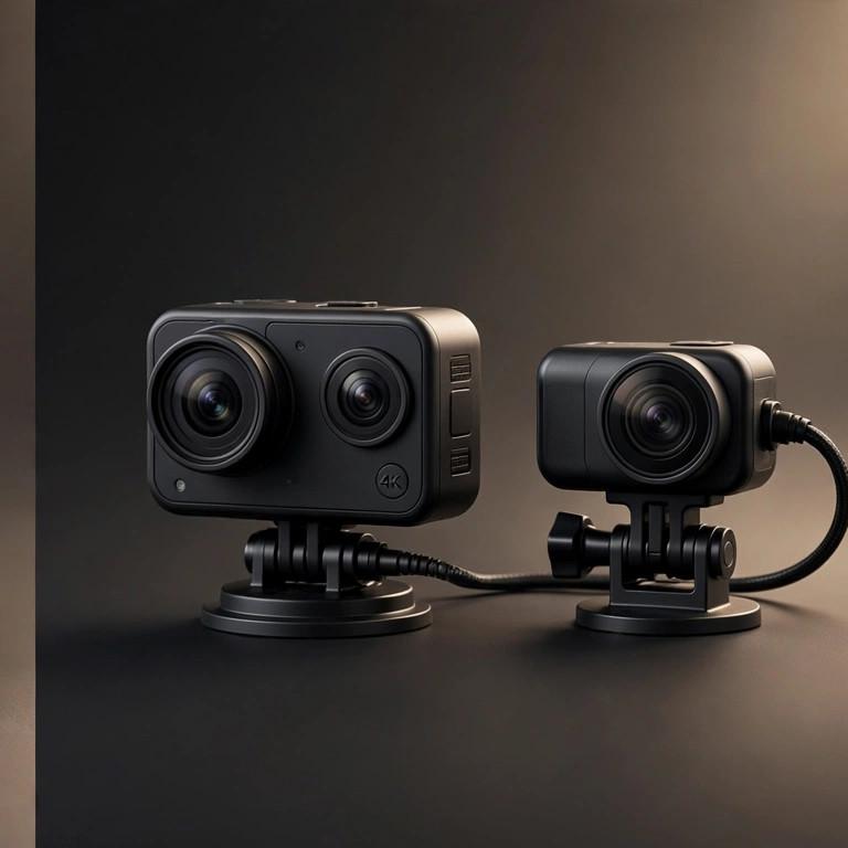 Front and rear dash camera set