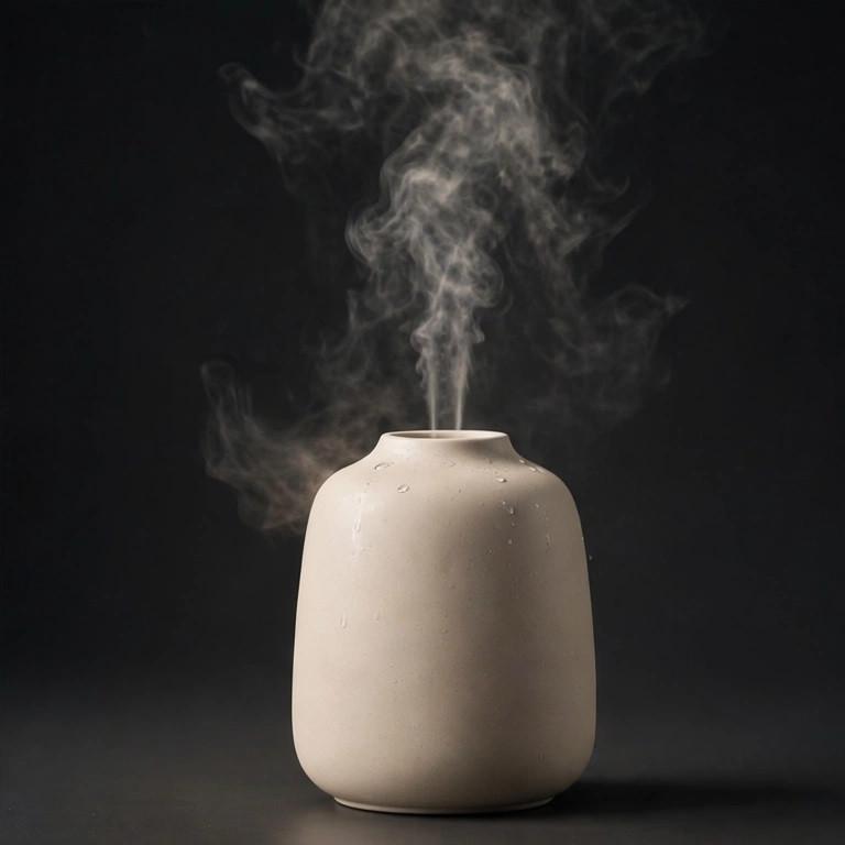 Aroma diffuser photographed in a dark studio